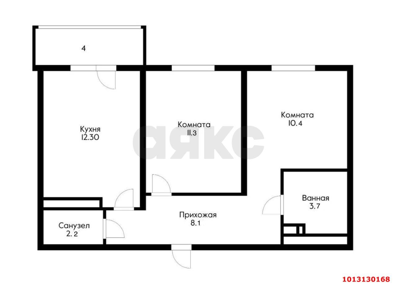 Фото №5: 2-комнатная квартира 52 м² - Краснодар, ЖК Тёплые Края, ул. им. Александра Гикало, 11/3