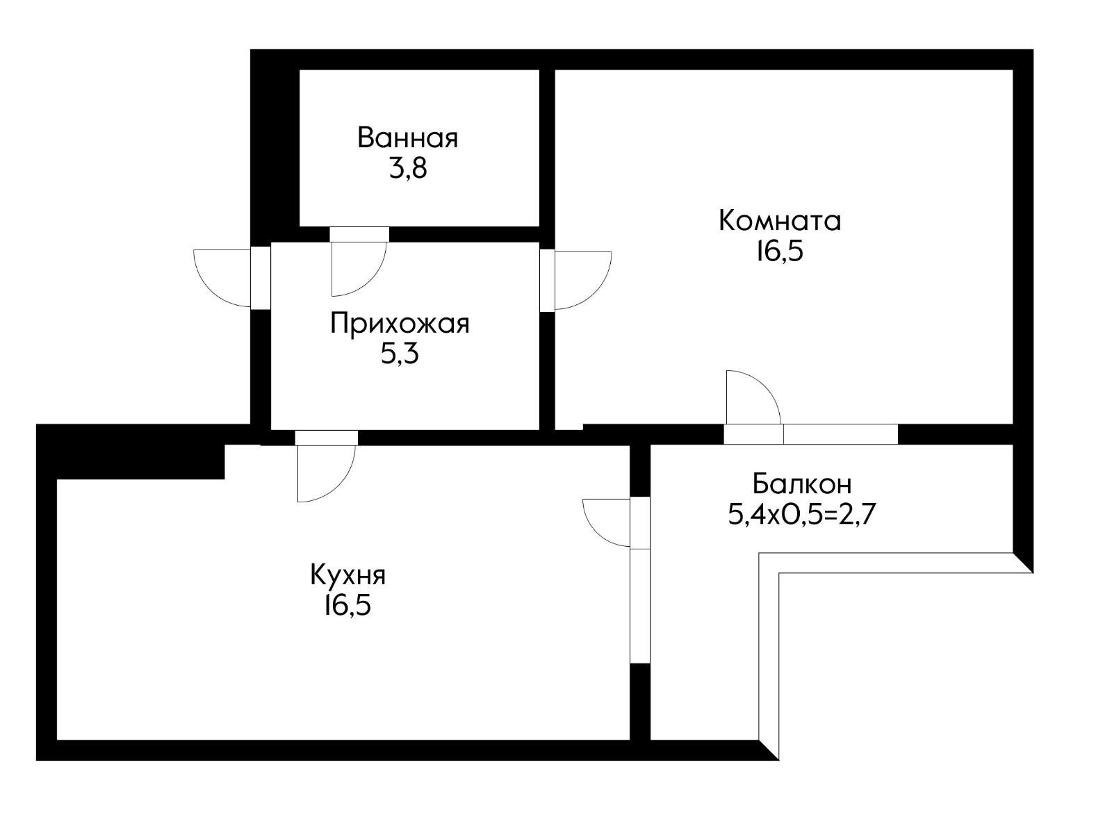 Фото №6: 1-комнатная квартира 46 м² - Краснодар, мкр. Прикубанский внутригородской округ, ул. Круговая, 4/1