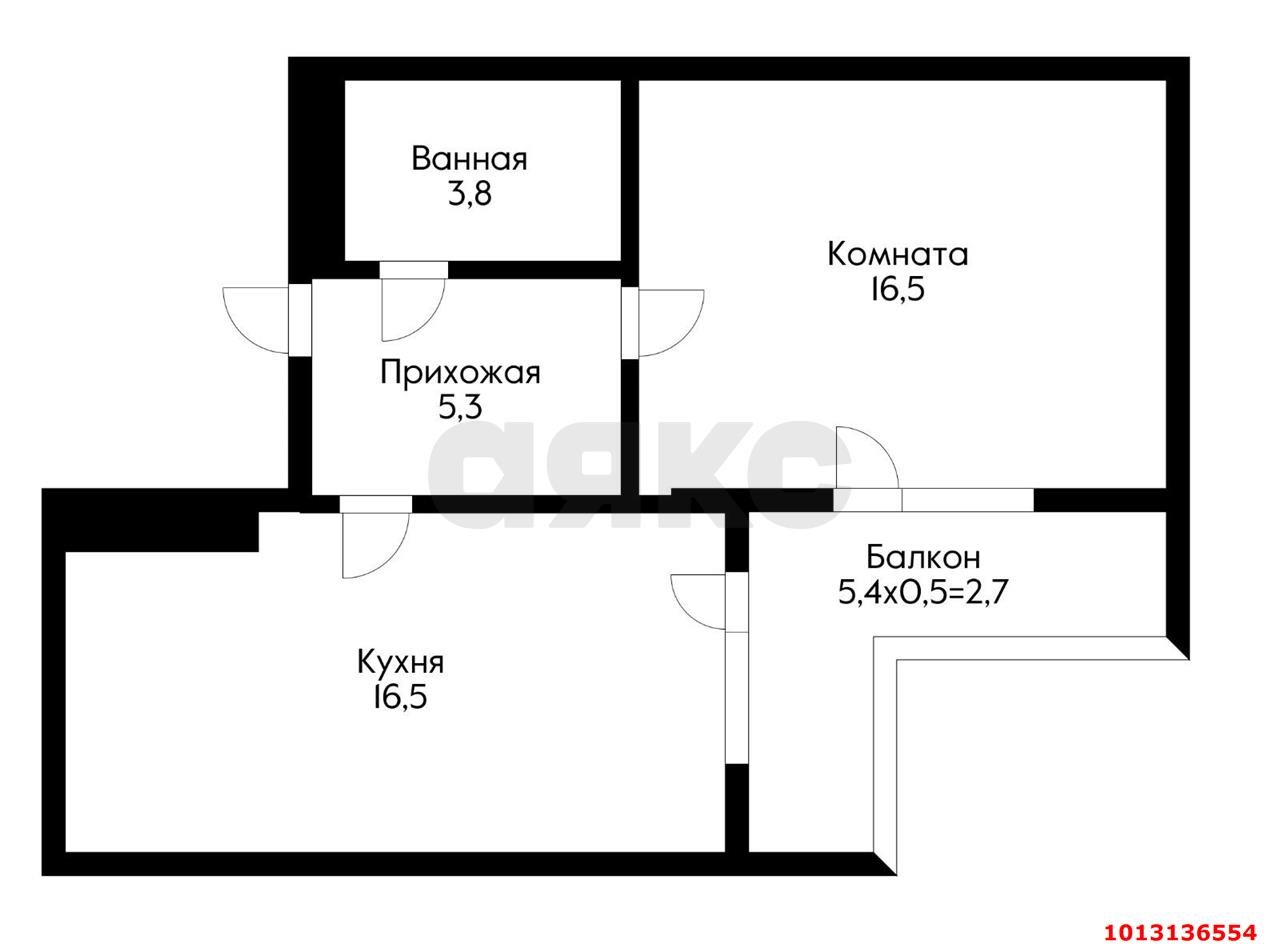 Фото №6: 1-комнатная квартира 46 м² - Краснодар, Прикубанский внутригородской округ, ул. Круговая, 4/1