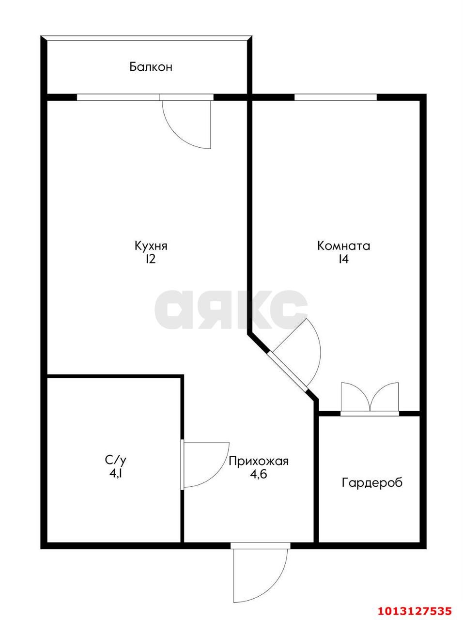 Фото №14: 1-комнатная квартира 41 м² - Краснодар, жилой комплекс Символ, ул. Командорская, 9/1