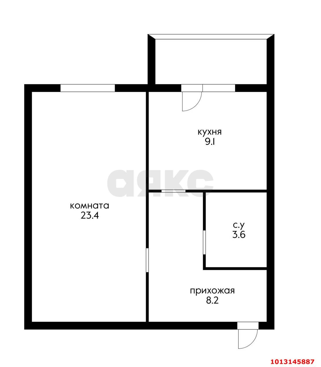 Фото №9: 1-комнатная квартира 44 м² - Краснодар, Прикубанский внутригородской округ, Завод Радиоизмерительных Приборов, имени Петра Метальникова, жилой комплекс Лучезарный, мкр. Музыкальный, ул. имени Сергея Есенина, 129/5