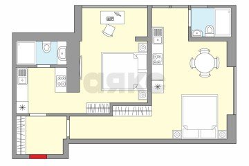 Фото №3: 1-комнатная квартира 48 м² - Краснодар, мкр. Центральный, ул. Коммунаров, 270