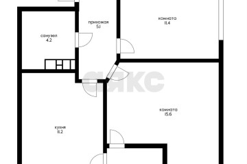Фото №2: 2-комнатная квартира 47 м² - Краснодар, мкр. жилой комплекс Самолёт, ул. Западный Обход, 39/2к2