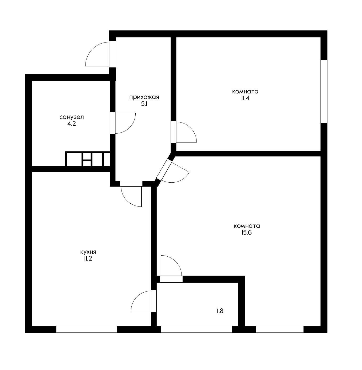 Фото №2: 2-комнатная квартира 54 м² - Краснодар, Прикубанский внутригородской округ, мкр. жилой комплекс Самолёт, ул. Западный Обход, 39/2к2