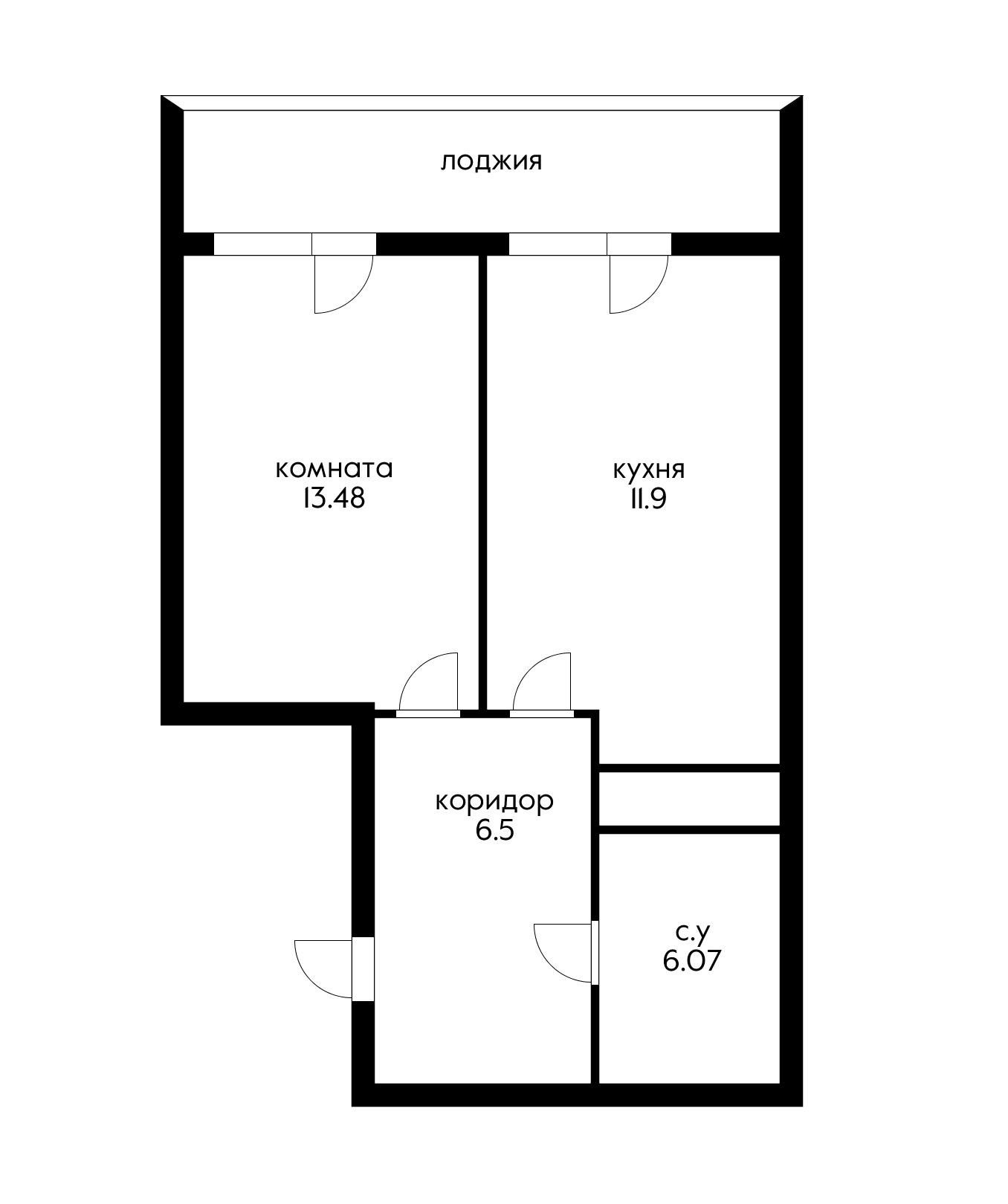 Фото №7: 1-комнатная квартира 39 м² - Знаменский, Карасунский внутригородской округ, мкр. Родные Просторы, ул. Природная, 10Бк3