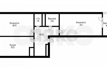Фото №1: 2-комнатная квартира 75 м² - Краснодар, мкр. жилой комплекс Империал, ул. Бородинская, 137к2