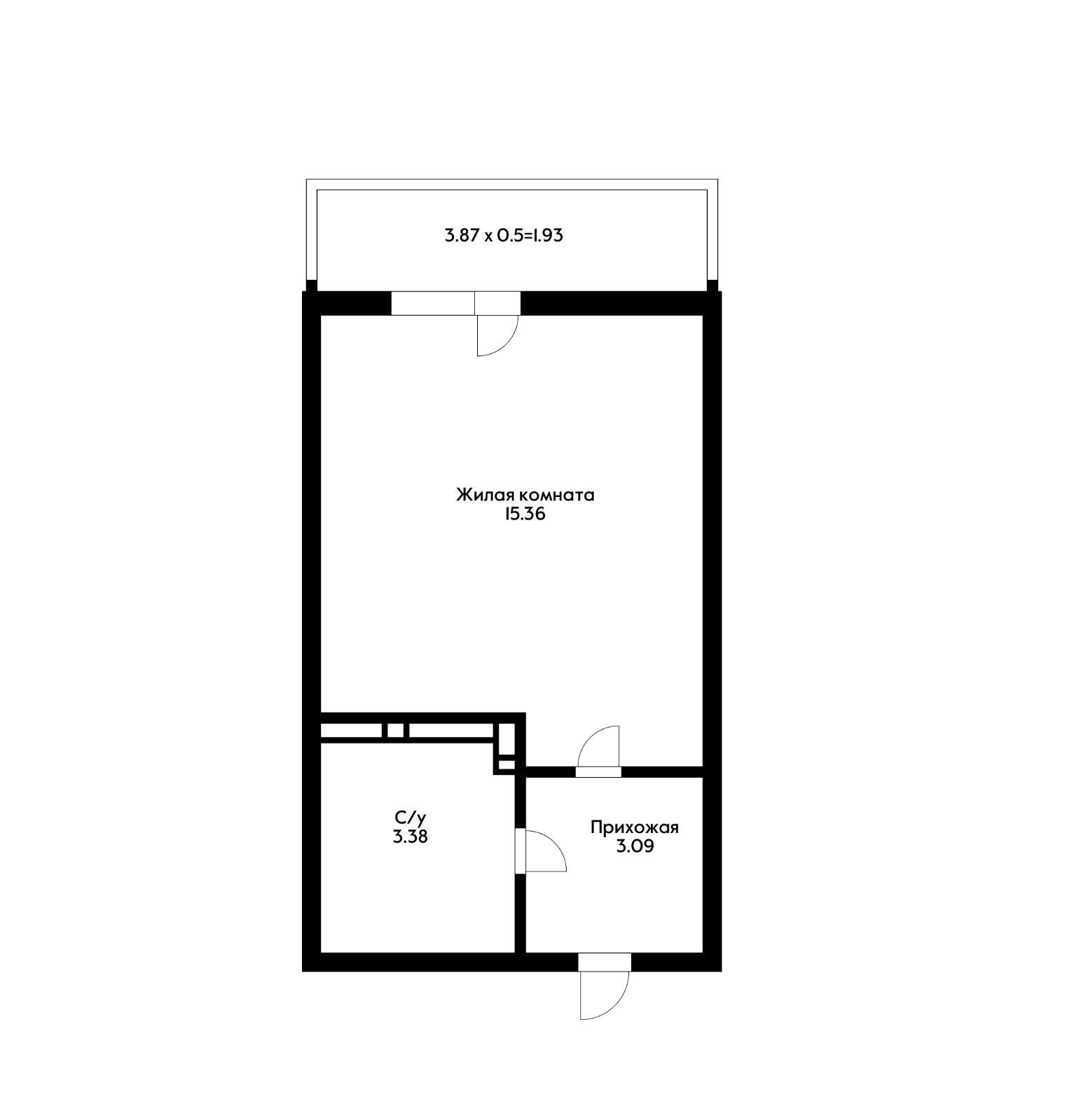 Фото №2: Студия 23 м² - Краснодар, Прикубанский внутригородской округ, мкр. жилой комплекс Облака, ул. имени Генерала Корнилова, 9к3