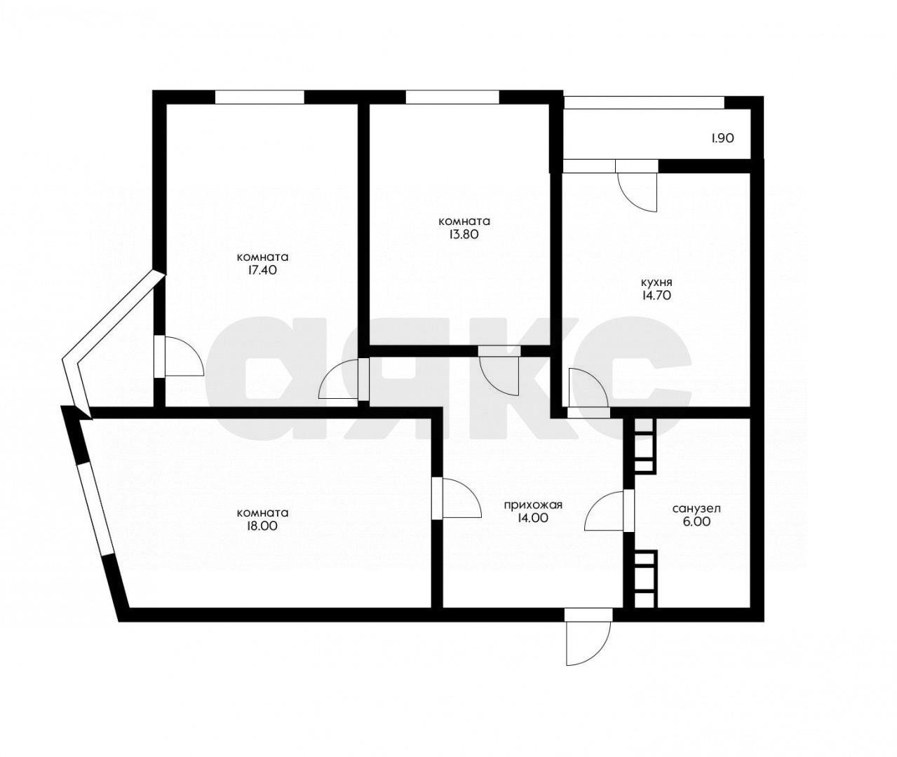 Фото №7: 3-комнатная квартира 91 м² - Краснодар, ул. имени В.Н. Мачуги, 166к3