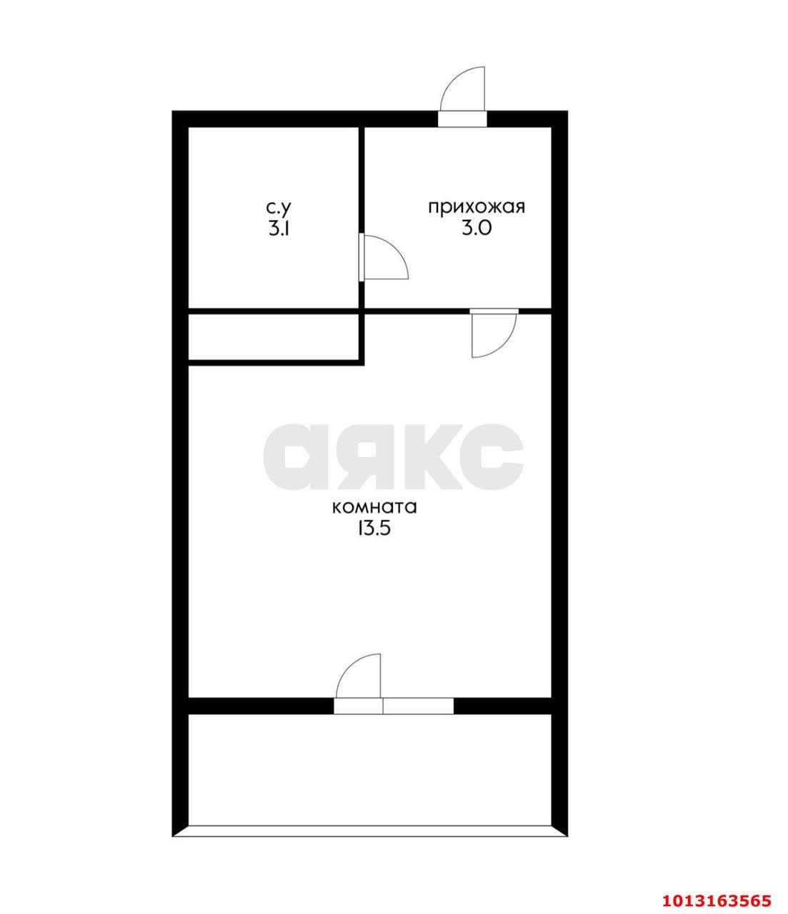 Фото №7: Студия 23 м² - Краснодар, жилой комплекс Ракурс, ул. имени Героя Ростовского, 8к7