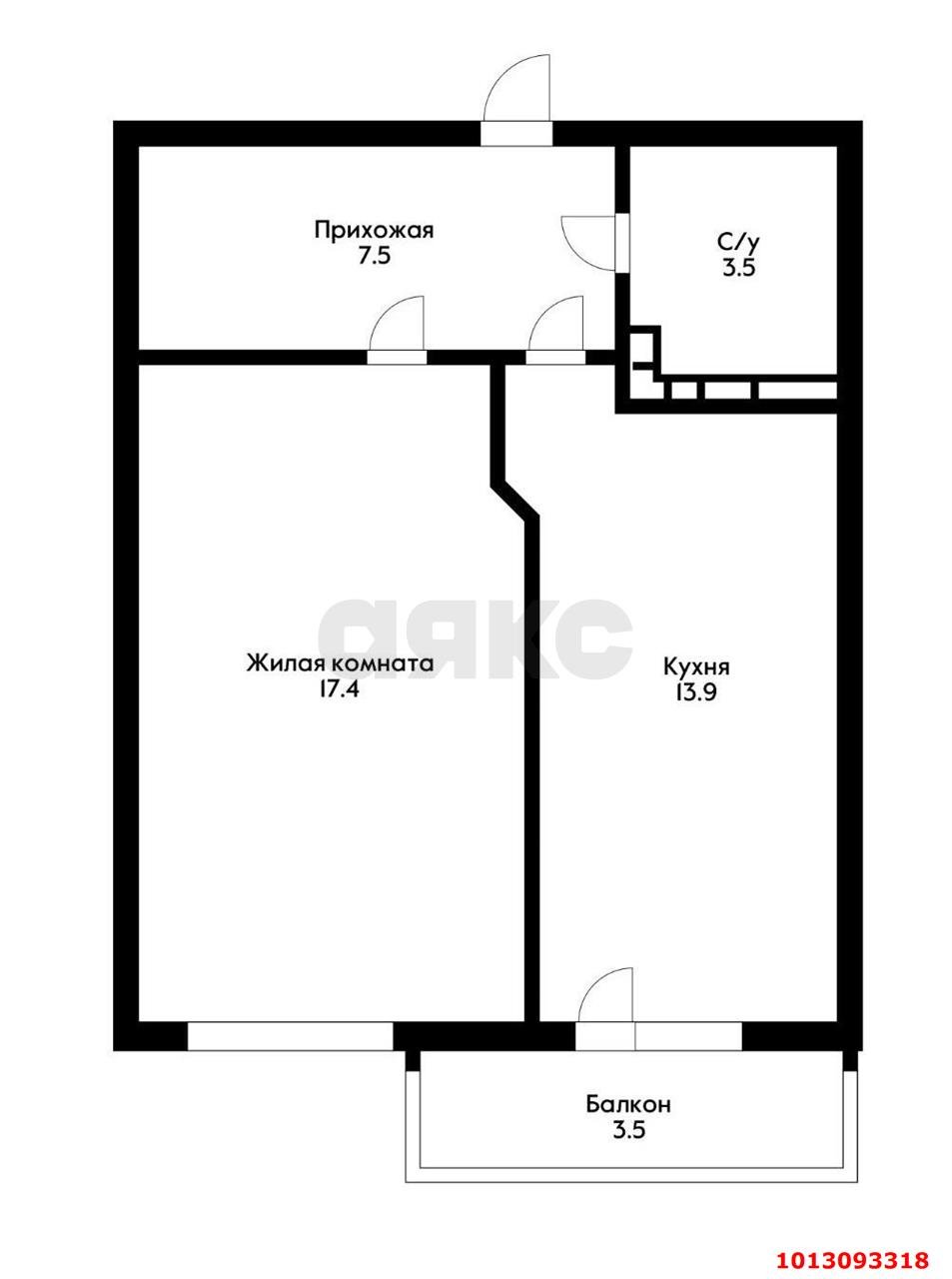 Фото №11: 1-комнатная квартира 43 м² - Краснодар, Почтовый, пр-кт имени писателя Знаменского, 9к2