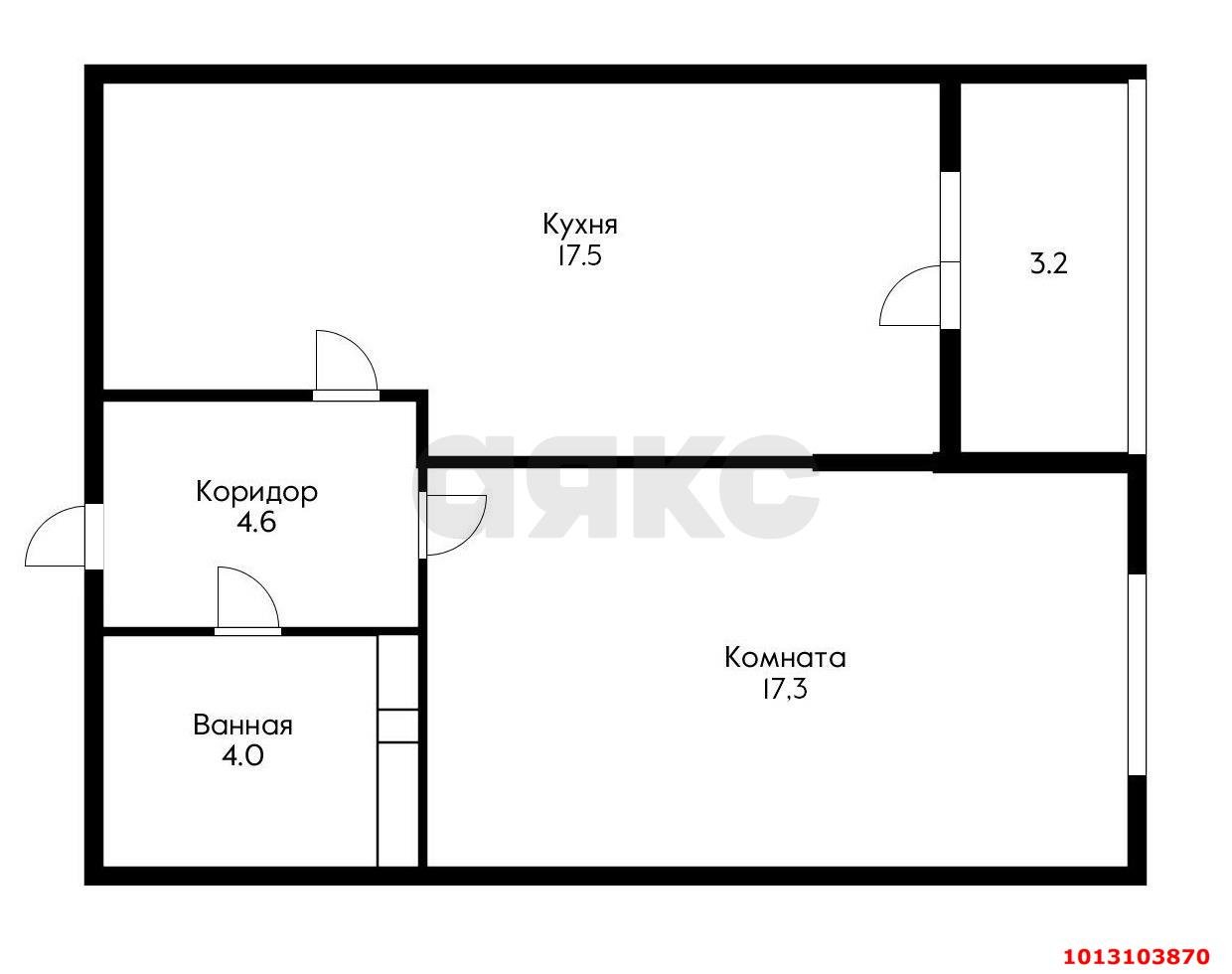 Фото №20: 1-комнатная квартира 46 м² - Краснодар, Гидростроителей, ул. Снесарева, 10к2