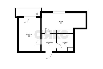 Фото №1: 1-комнатная квартира 36 м² - Краснодар, мкр. Светлоград, ул. Красных Партизан, 1/3