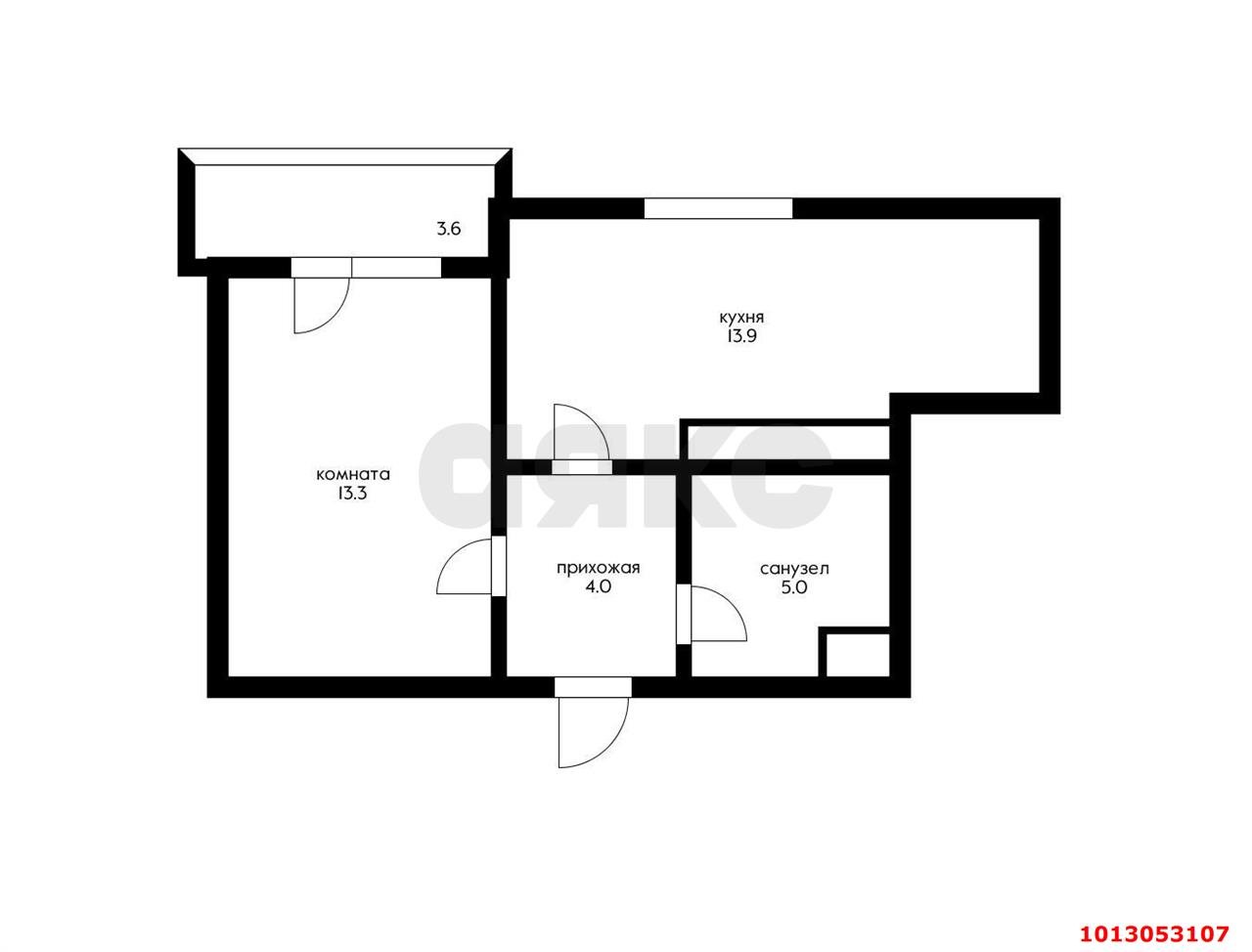 Фото №1: 1-комнатная квартира 40 м² - Краснодар, Светлоград, ул. Красных Партизан, 1/3