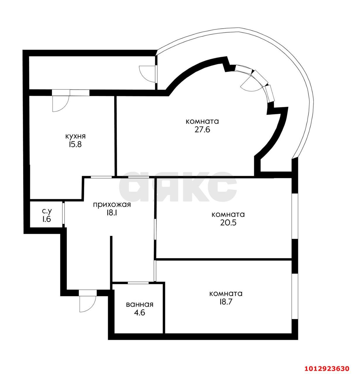 Фото №16: 3-комнатная квартира 120 м² - Краснодар, жилой комплекс Симфония, ул. Российская, 72/1к1