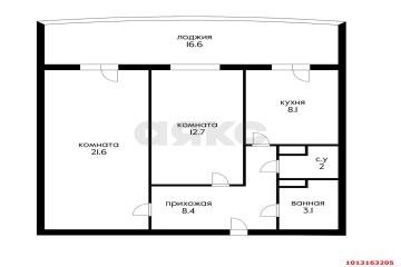 Фото №4: 2-комнатная квартира 55 м² - Краснодар, мкр. жилой комплекс Россинский Парк, ул. Командорская, 15/1