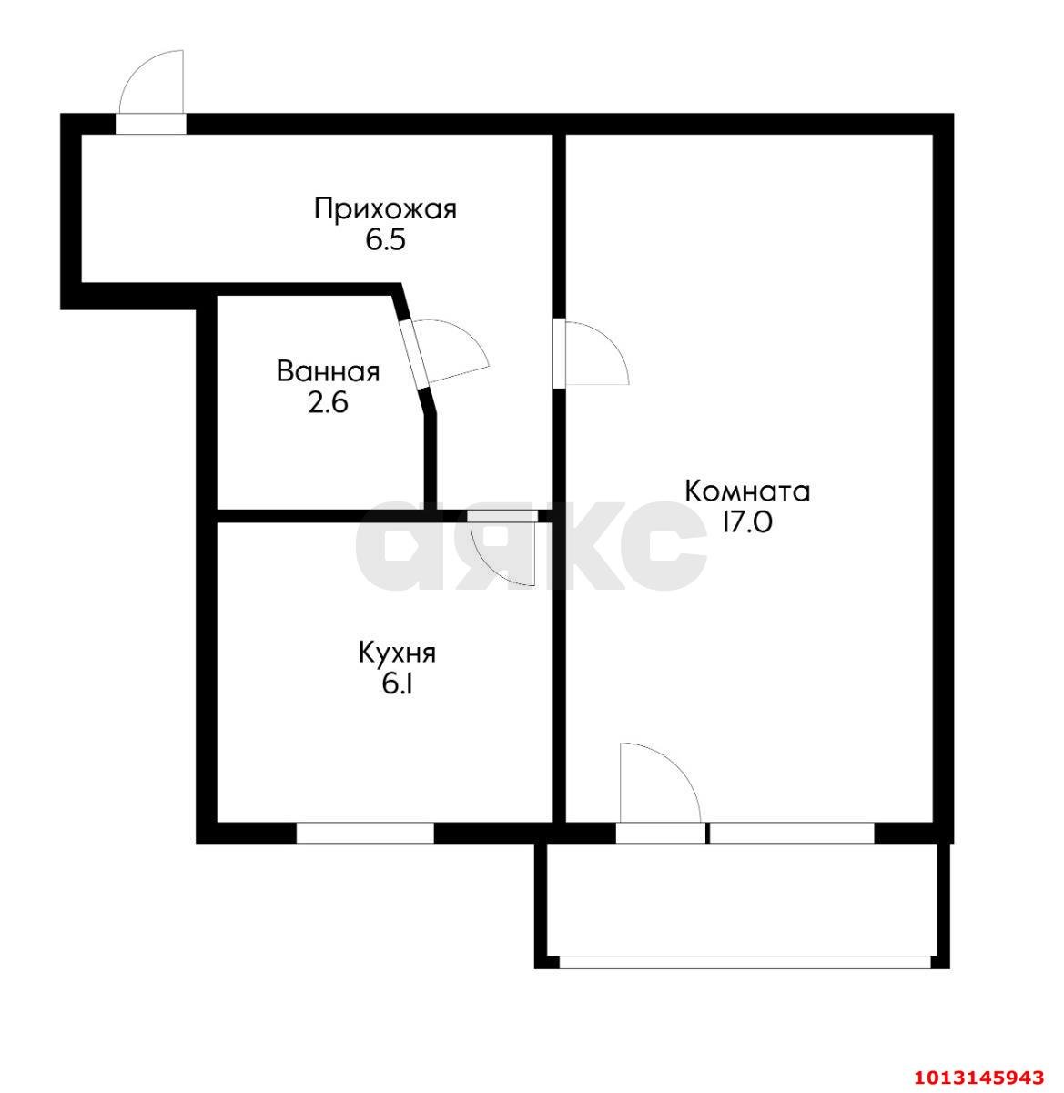 Фото №9: 1-комнатная квартира 32 м² - Краснодар, имени Н.И. Вавилова, ул. Вавилова, 9