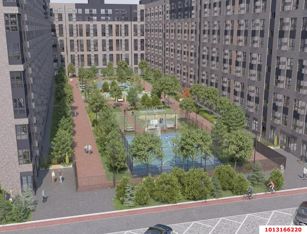 Фото №5: 1-комнатная квартира 37 м² - Краснодар, жилой комплекс Зелёная Территория, ул. имени Генерала Брусилова, 5лит1.2