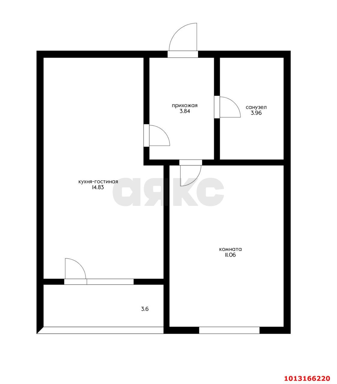 Фото №2: 1-комнатная квартира 37 м² - Краснодар, жилой комплекс Зелёная Территория, ул. имени Генерала Брусилова, 5лит1.2