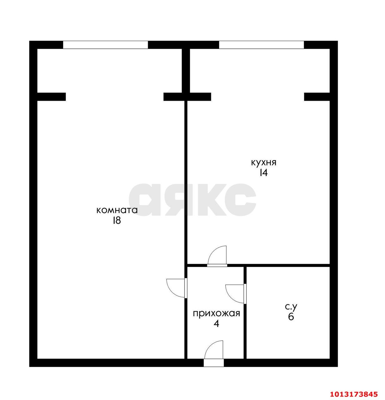 Фото №13: 1-комнатная квартира 45 м² - Краснодар, Музыкальный, ул. имени Мусоргского М.П., 1ВкА