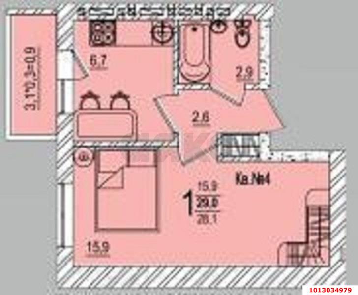 Фото №8: 1-комнатная квартира 37 м² - Новая Адыгея, жилой комплекс Родной Дом, ул. Бжегокайская, 31/7В