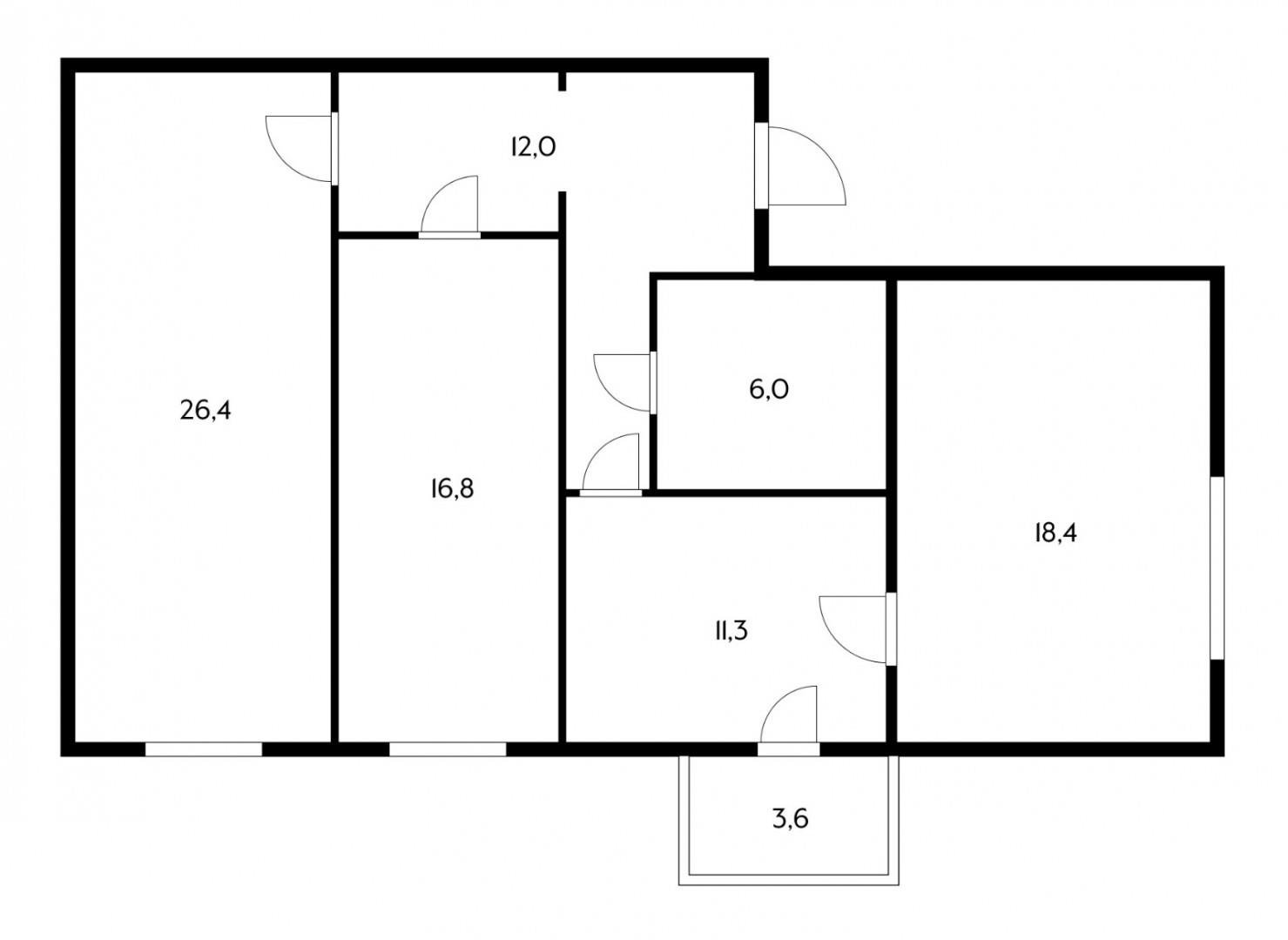 Фото №15: 3-комнатная квартира 90 м² - Яблоновский, пер. 1-й  Гагарина, 3