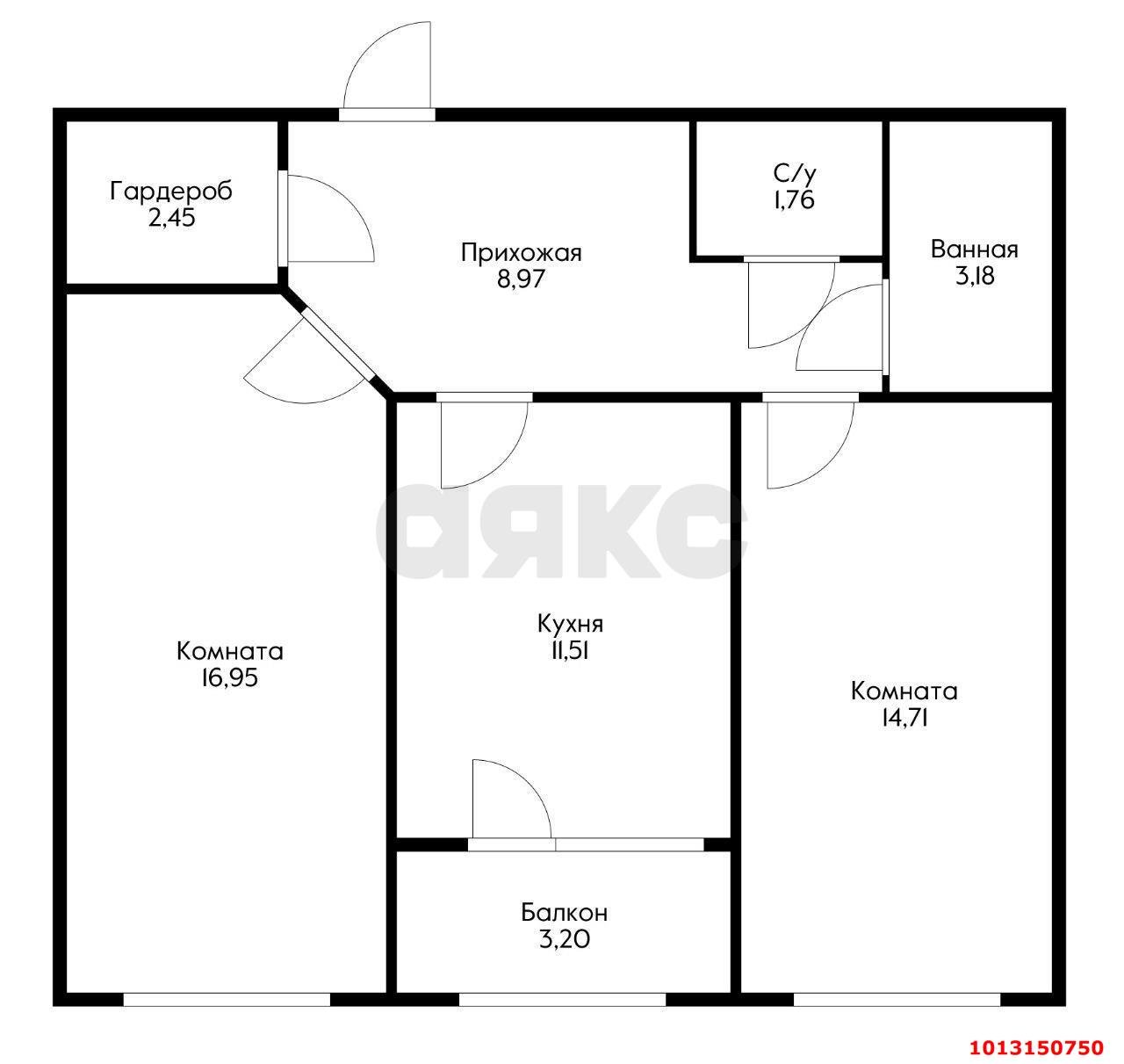 Фото №19: 2-комнатная квартира 60 м² - Краснодар, Завод Измерительных Приборов, ул. Зиповская, 40