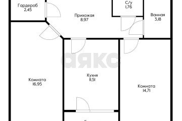 Фото №3: 2-комнатная квартира 60 м² - Краснодар, мкр. Завод Измерительных Приборов, ул. Зиповская, 40
