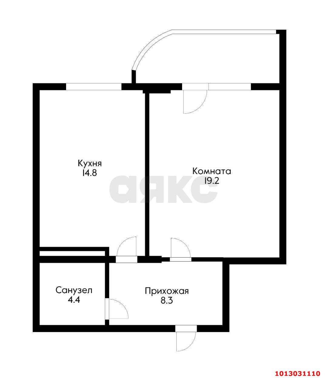 Фото №7: 1-комнатная квартира 46 м² - Краснодар, 9-й километр, ул. Циолковского, 9