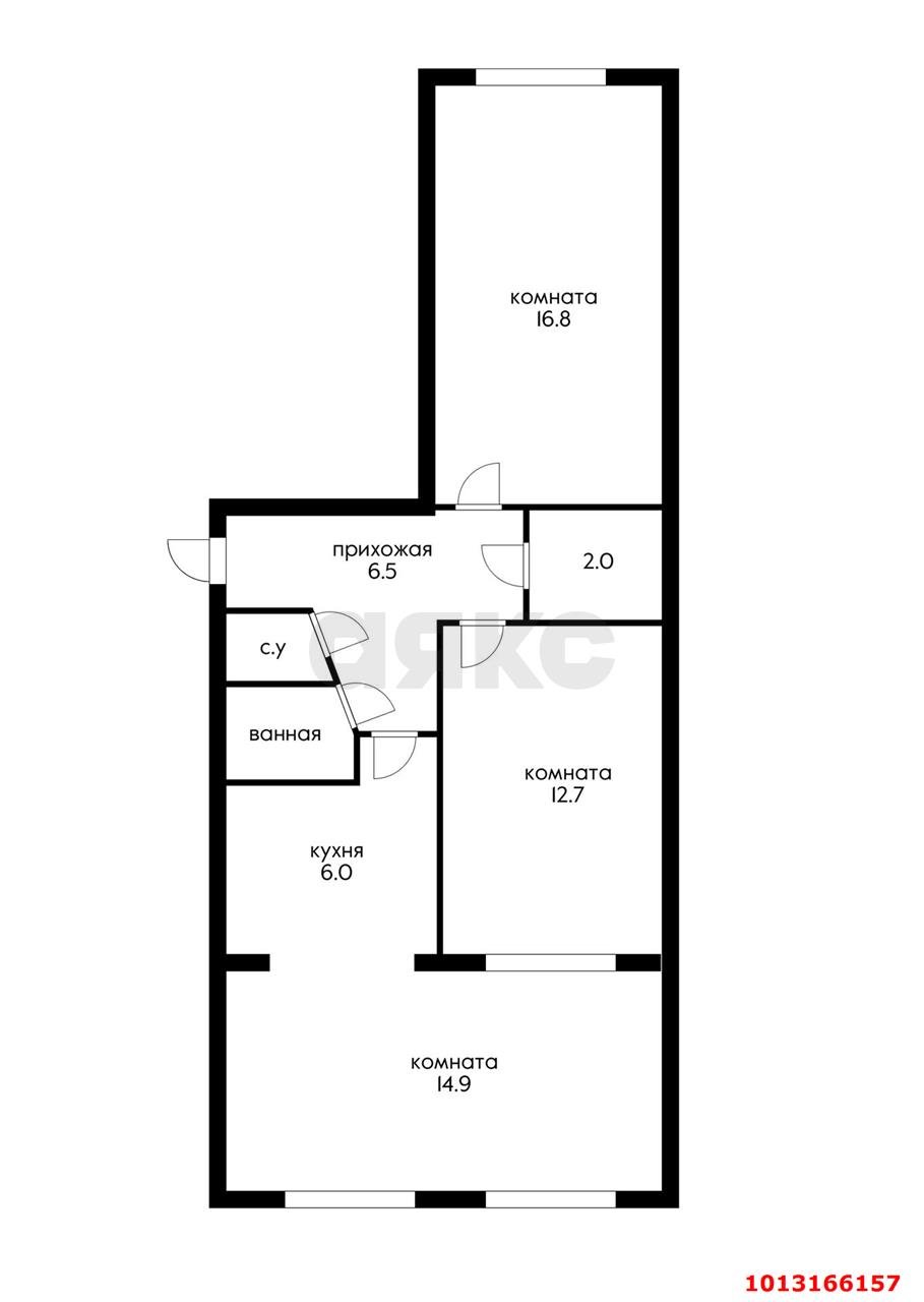 Фото №14: 3-комнатная квартира 76 м² - Краснодар, Прикубанский внутригородской округ, мкр. Фестивальный, ул. Ковалёва, 10