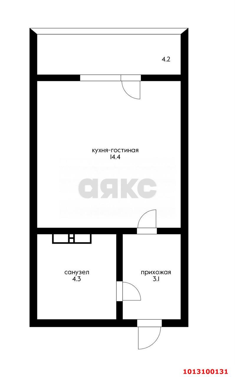 Фото №4: Студия 23 м² - Краснодар, Парк Победы, ул. Героя Пешкова, 14к2