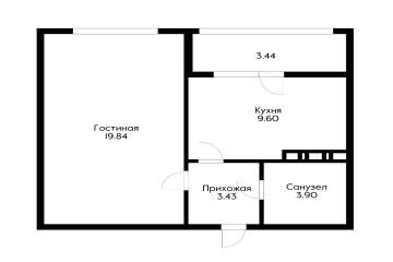 Фото №3: 1-комнатная квартира 36 м² - Краснодар, мкр. жилой комплекс Архитектор, ул. Наставников, 14