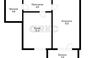 Фото №4: 1-комнатная квартира 37 м² - Новая Адыгея, мкр. жилой комплекс Виноград 2, ул. Бжегокайская, 25/1к4
