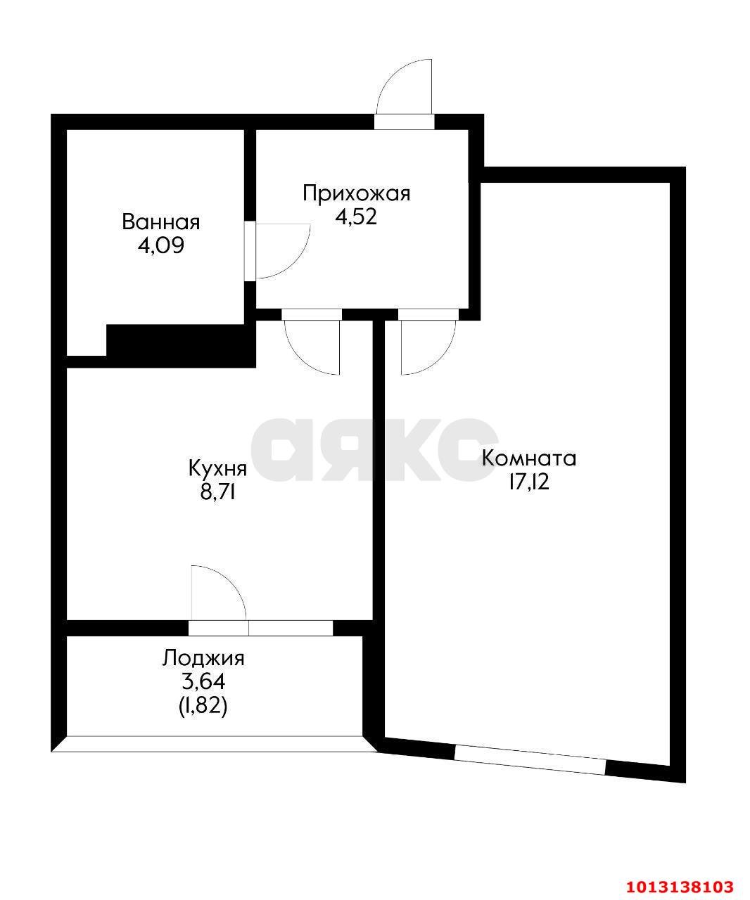 Фото №3: 1-комнатная квартира 37 м² - Краснодар, жилой комплекс Сограт, ул. Красных Партизан, 4/15