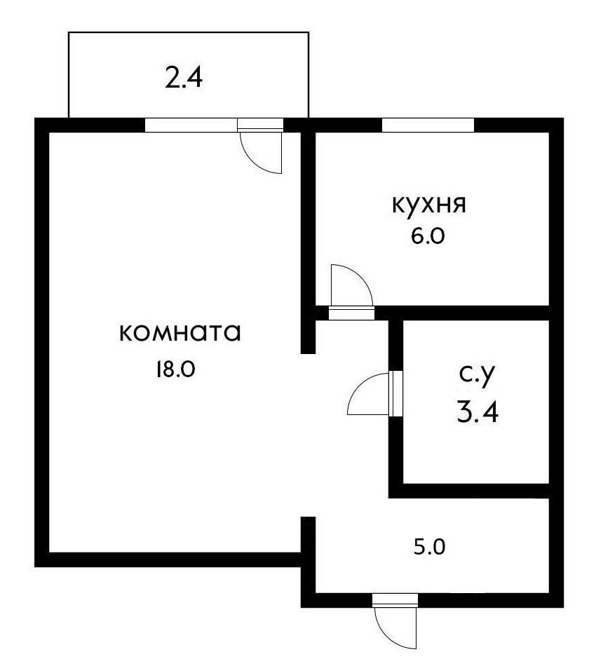 Фото №7: 1-комнатная квартира 35 м² - Яблоновский, ул. Гагарина, 140