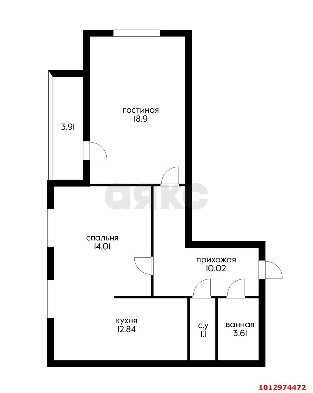Фото №18: 2-комнатная квартира 63 м² - Краснодар, жилой комплекс Жемчужина, ул. имени Ф.И. Шаляпина, 30/1