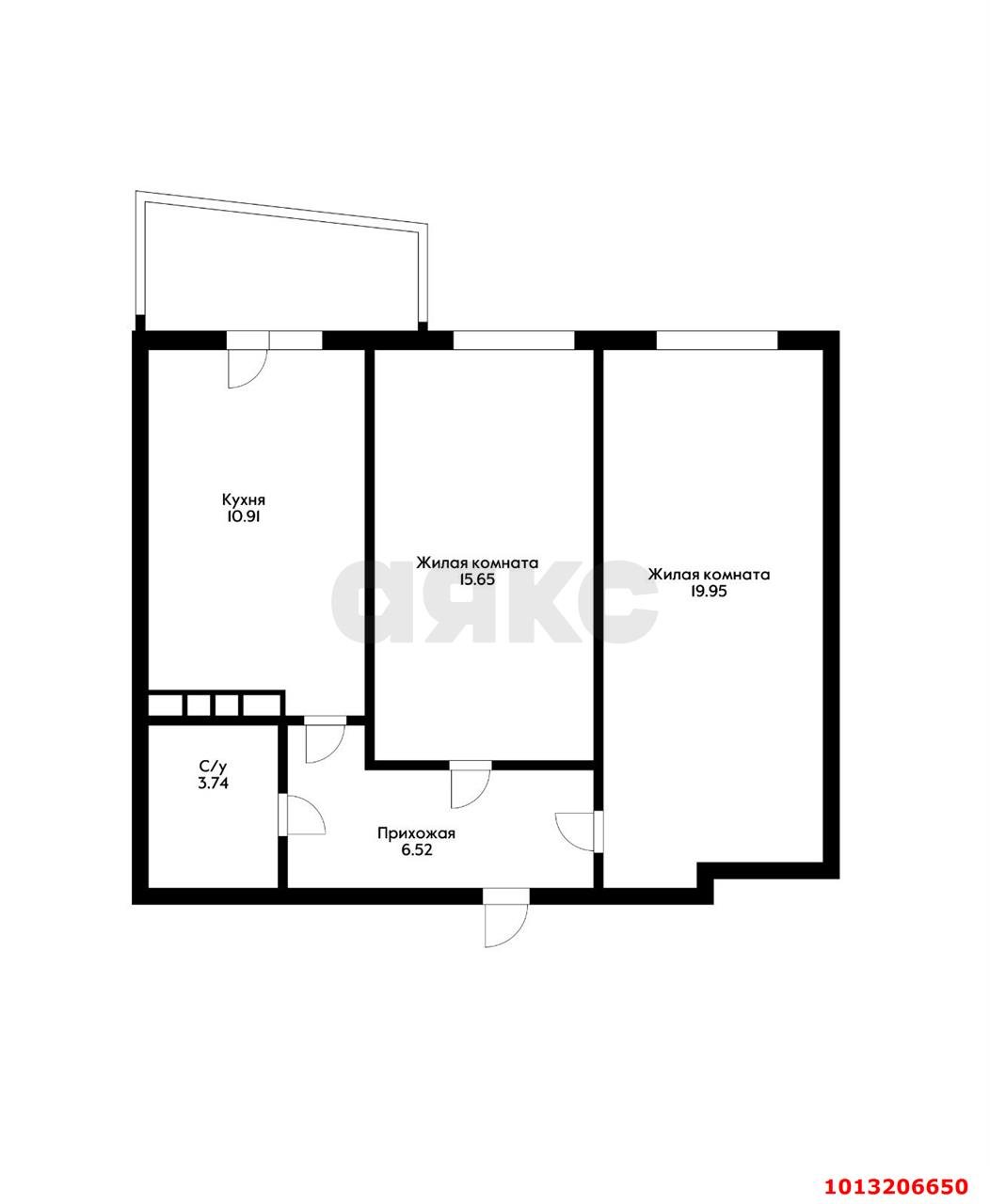 Фото №13: 2-комнатная квартира 58 м² - Краснодар, Карасунский внутригородской округ, Хлопчато-бумажный Комбинат, мкр. жилой комплекс Галактика, ул. Уральская, 71к3