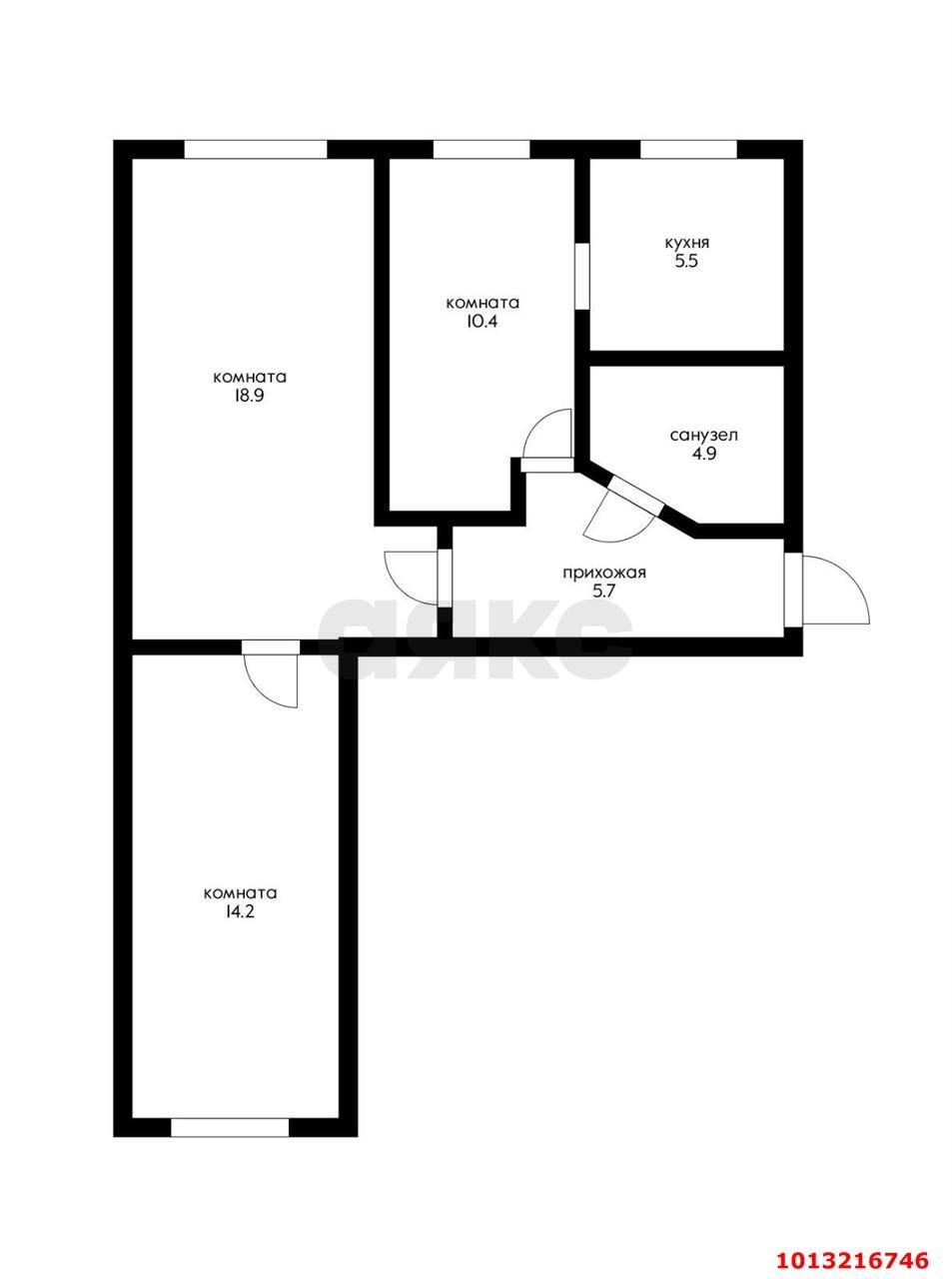 Фото №1: 3-комнатная квартира 59 м² - Краснодар, Славянский, ул. Славянская, 79А