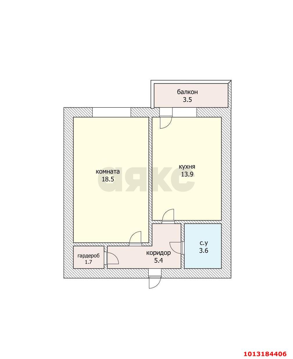 Фото №10: 1-комнатная квартира 47 м² - Краснодар, ул. Лавочкина, 23
