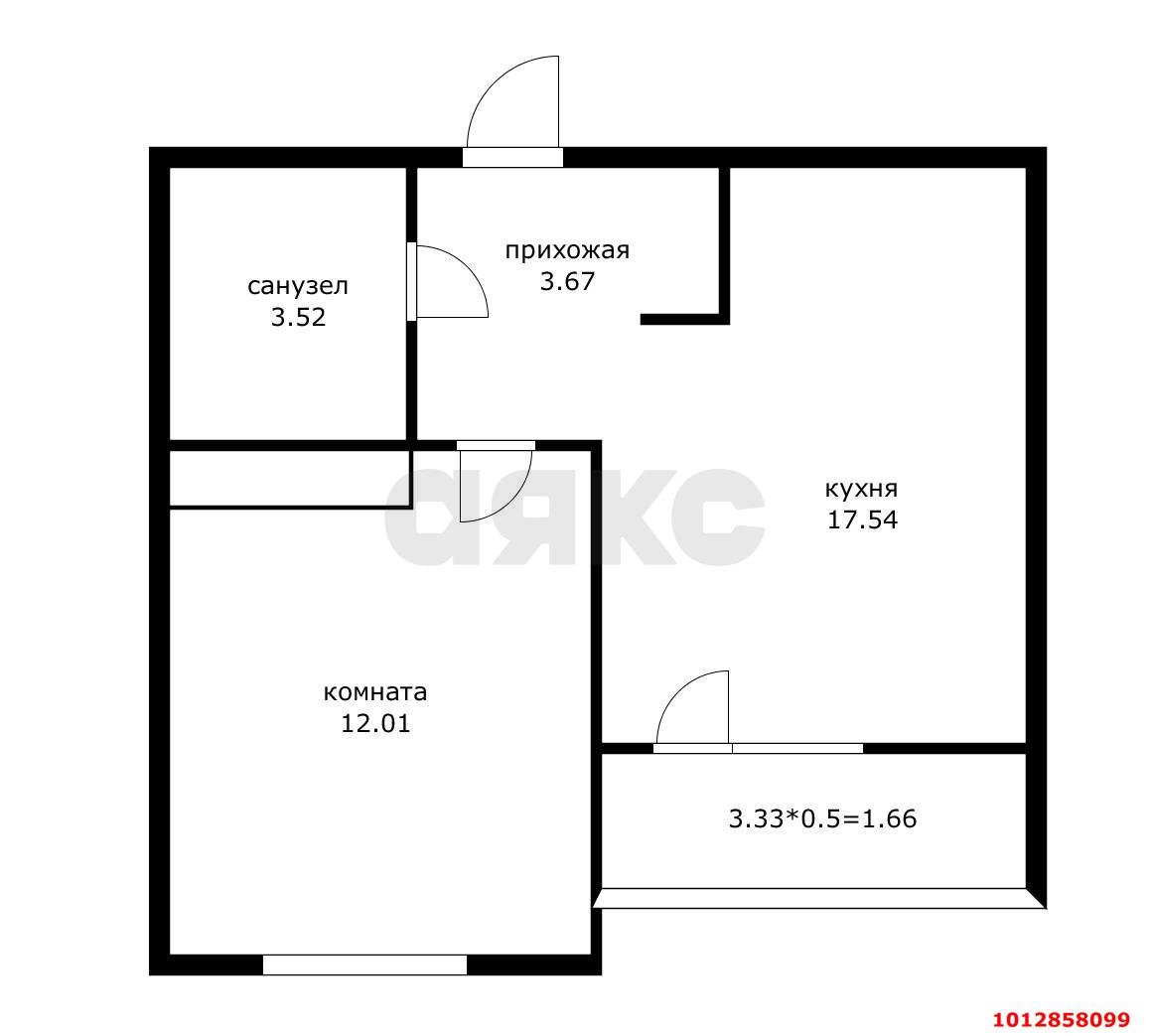 Фото №8: 1-комнатная квартира 35 м² - Краснодар, жилой комплекс Облака, ул. имени Генерала Корнилова, 9к2