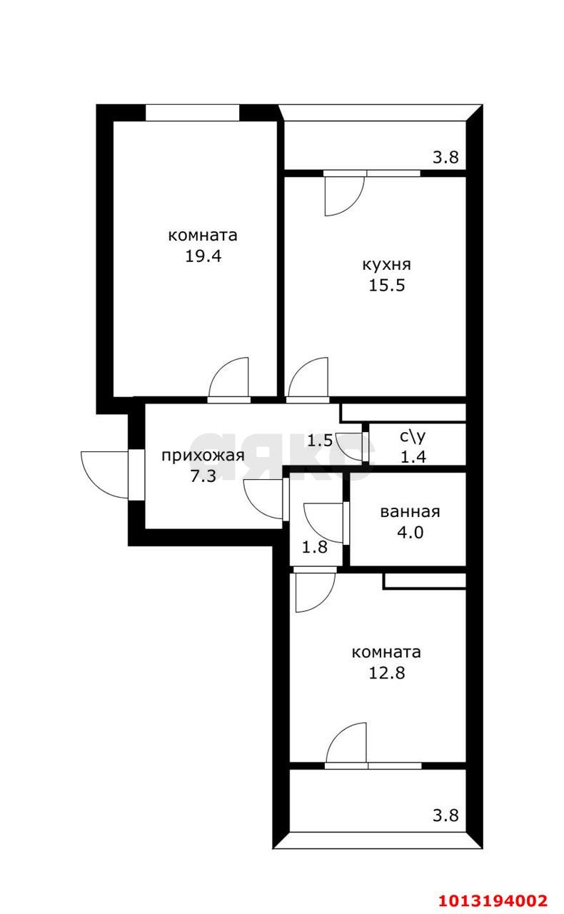 Фото №14: 2-комнатная квартира 63 м² - Краснодар, Московский, ул. имени Николая Семеновича Котлярова, 17
