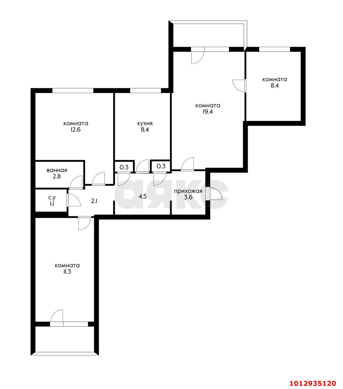 Фото №10: 3-комнатная квартира 74 м² - Краснодар, Гидростроителей, ул. Игнатова, 55