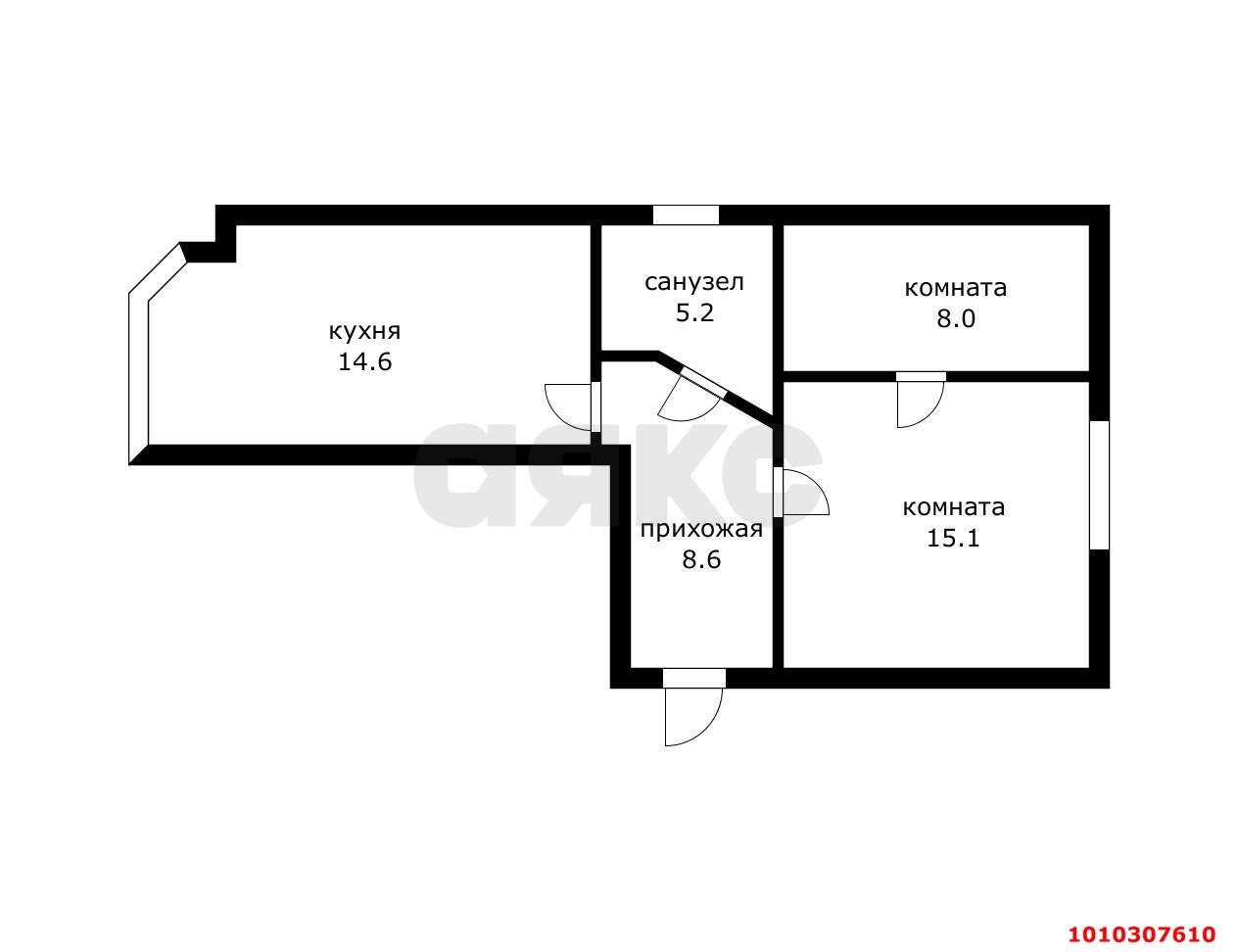 Фото №11: 2-комнатная квартира 52 м² - Краснодар, Новознаменский, ул. Есенина, 30В