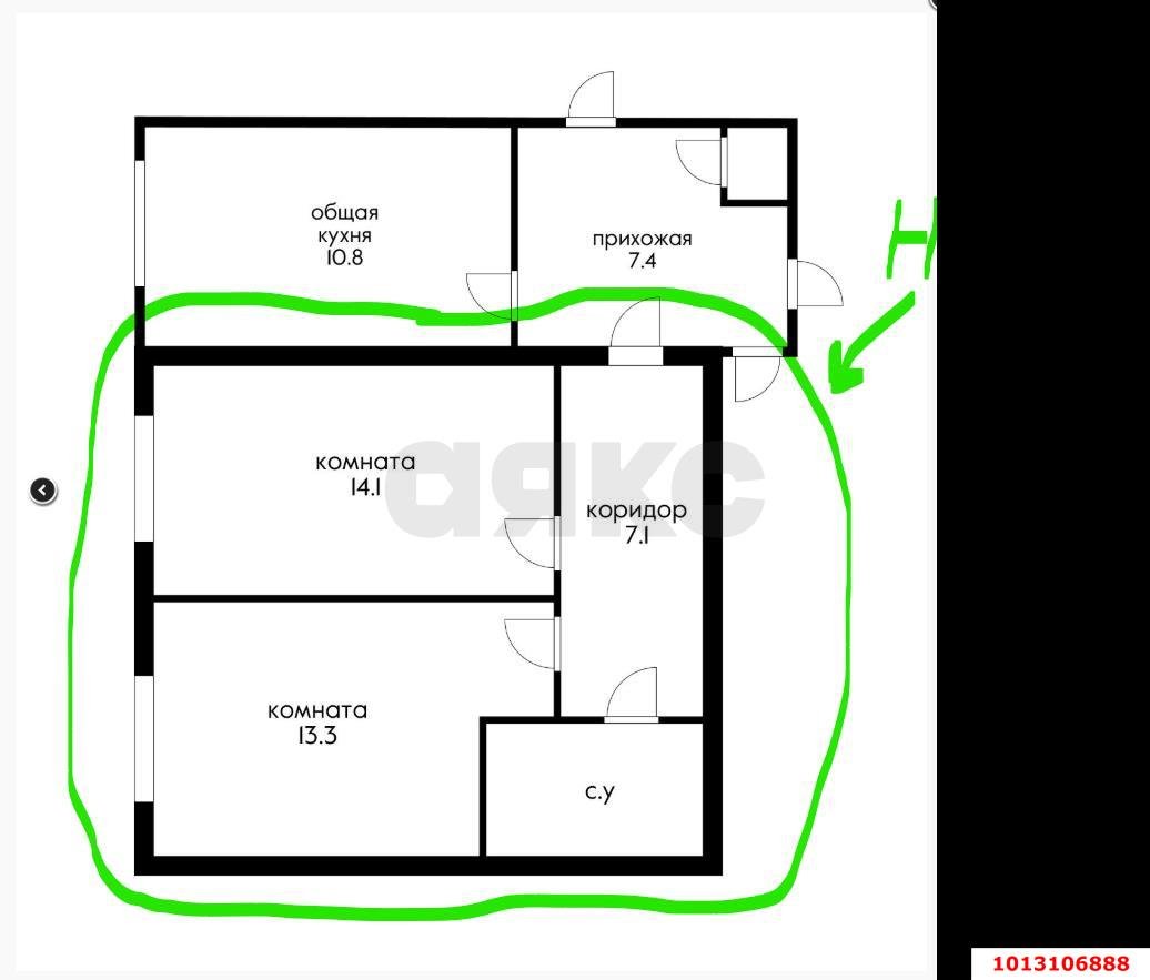 Фото №9: 1-комнатная квартира 38 м² - Краснодар, Центральный внутригородской округ, мкр. Черёмушки, ул. Старокубанская, 40