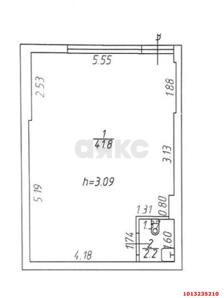 Фото №8: Коммерция 44 м² - Краснодар, Краевая Клиническая Больница, мкр. Прикубанский внутригородской округ, ул. Домбайская, 12