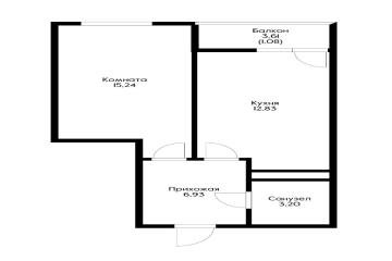 Фото №4: 1-комнатная квартира 40 м² - Краснодар, мкр. ЖК Цветы, ул. Круговая, 4Вк5