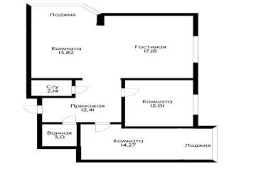 Фото №2: 3-комнатная квартира 77 м² - Краснодар, мкр. жилой комплекс Керченский, ул. им. Героя Сарабеева В.И., 5к2