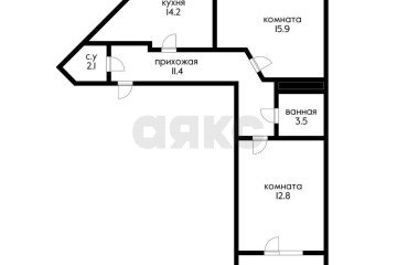 Фото №4: 2-комнатная квартира 60 м² - Краснодар, мкр. жилой комплекс Москва, ул. Российская, 79/3к2