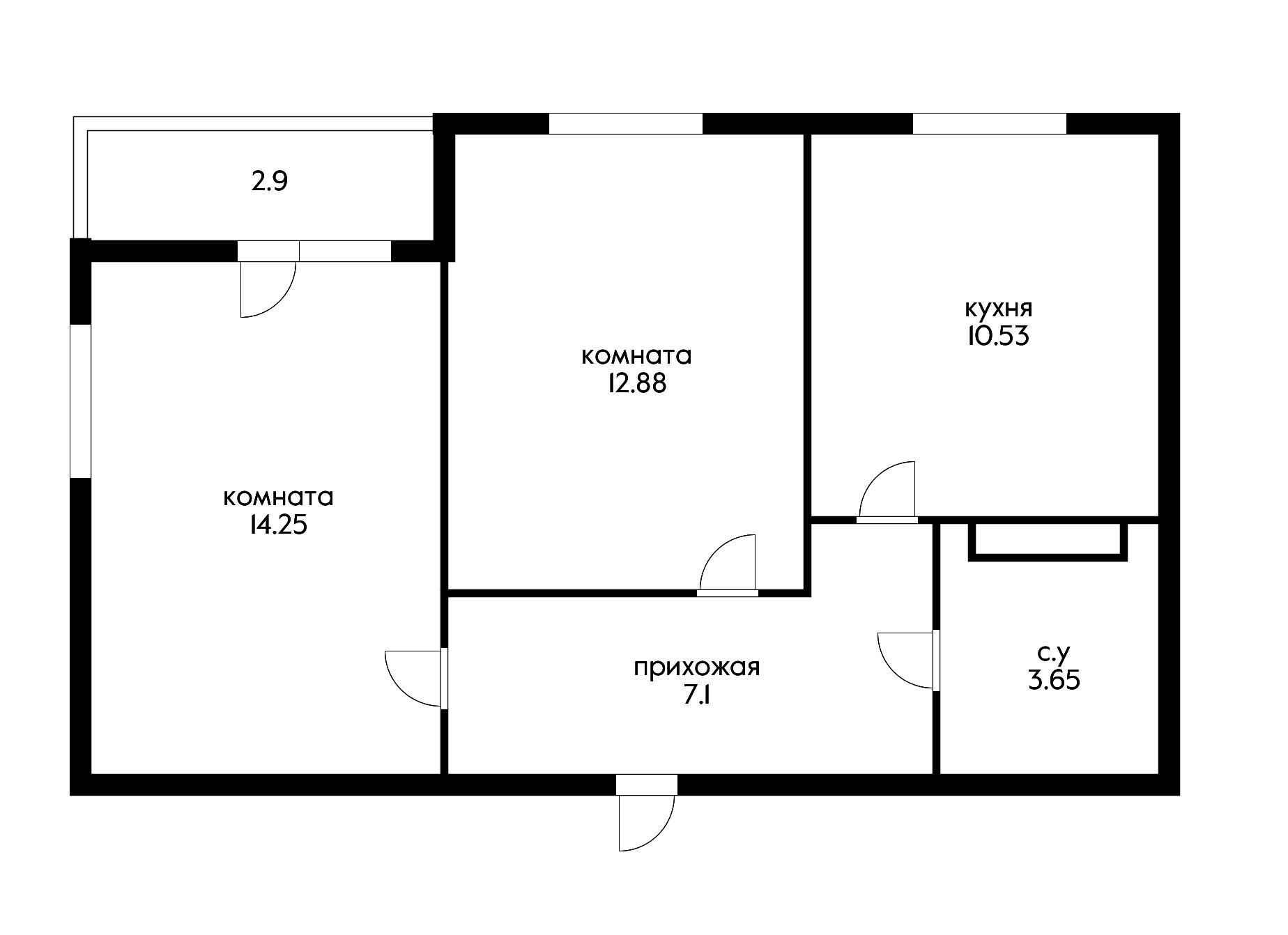 Фото №6: 2-комнатная квартира 49 м² - Краснодар, Карасунский внутригородской округ, мкр. ЖК Смородина, ул. имени Владимира Жириновского, 1к3