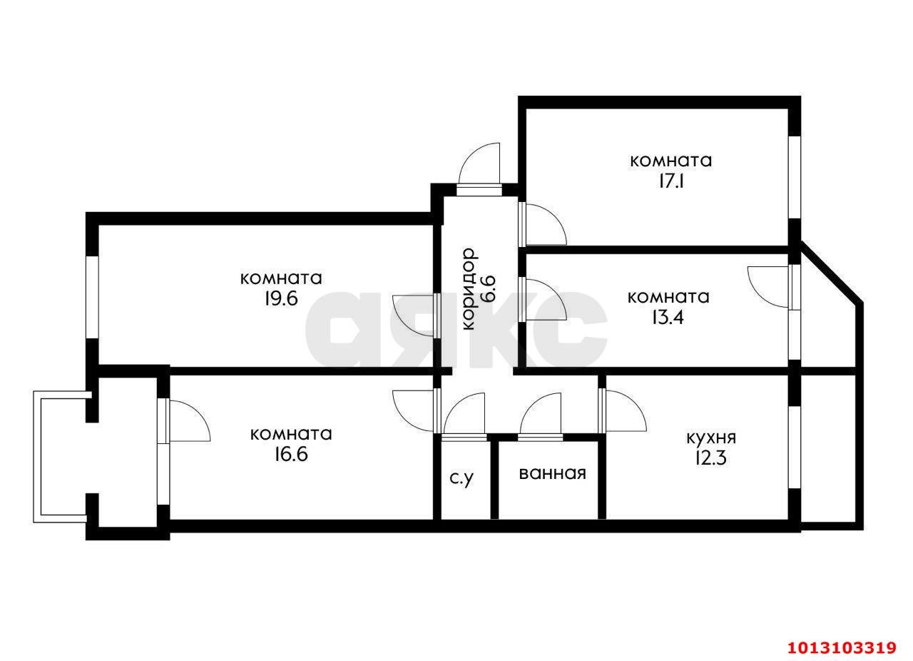 Фото №16: 4-комнатная квартира 103 м² - Краснодар, Прикубанский внутригородской округ, мкр. Краевая Клиническая Больница, ул. Восточно-Кругликовская, 53