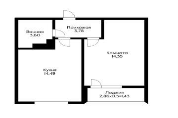 Фото №5: 1-комнатная квартира 39 м² - Краснодар, мкр. Карасунский внутригородской округ, ул. Владимира Жириновского, 1